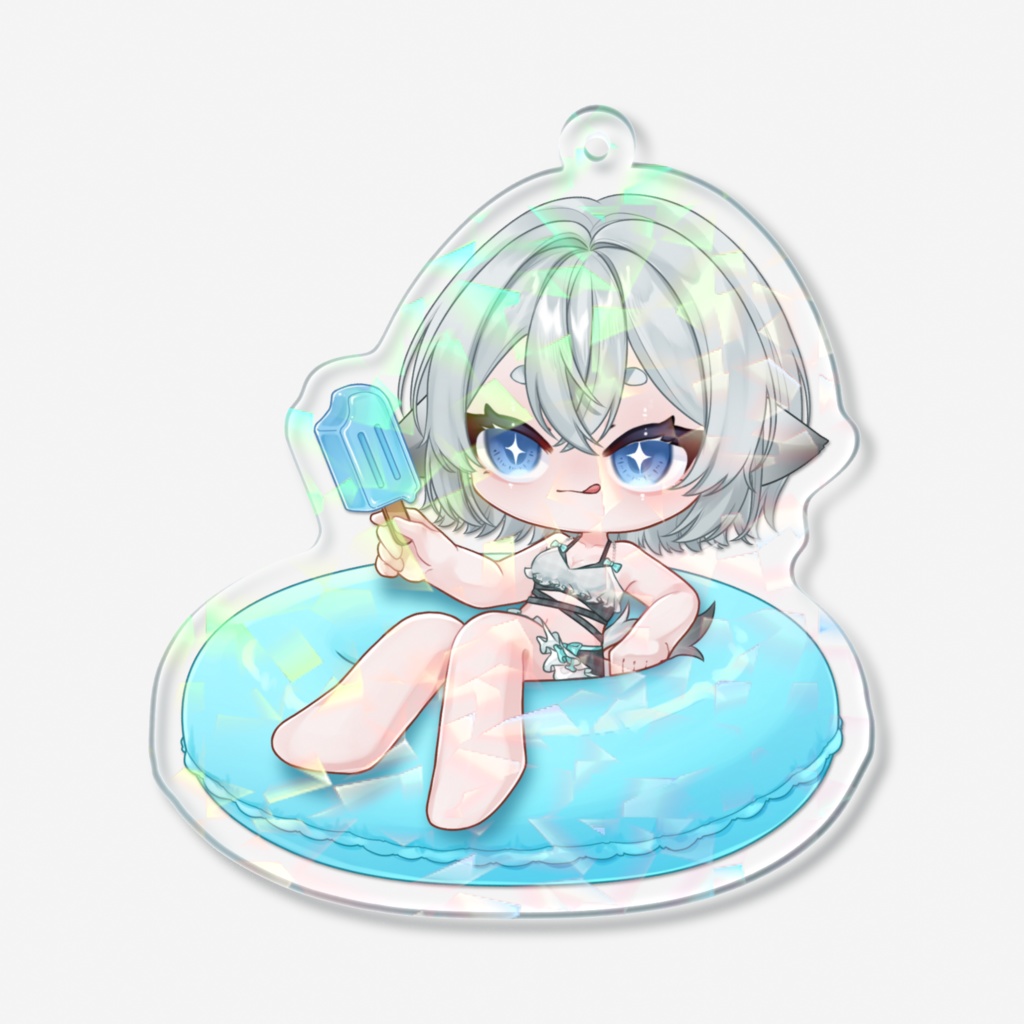 宙星ごま🤍🦆水着アクリルキーホルダー