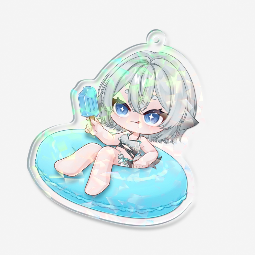 宙星ごま🤍🦆水着アクリルキーホルダー