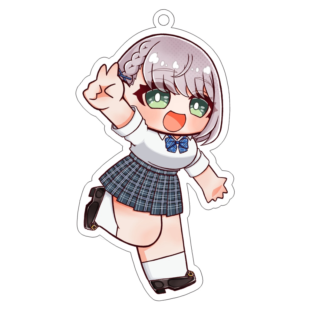 【白銀ノエル】ノエフレアクキーver.School Uniform