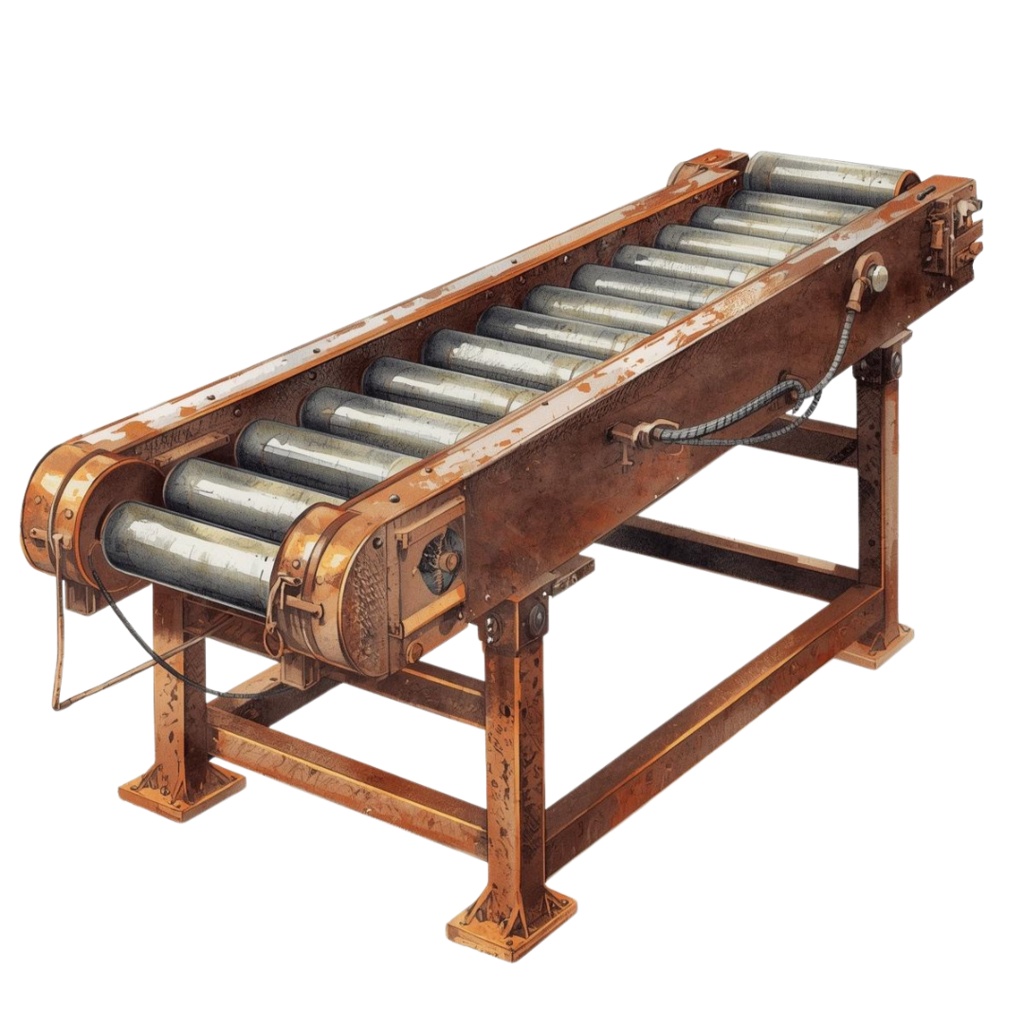 アンティーク水彩 工場部品クリップアート10点セット(PNG形式)