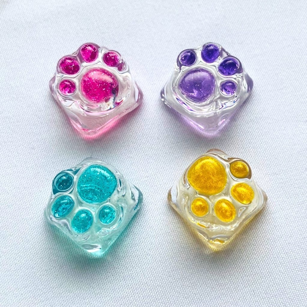 🐾 Jewel Paw - 肉球キーキャップ【基本4色】