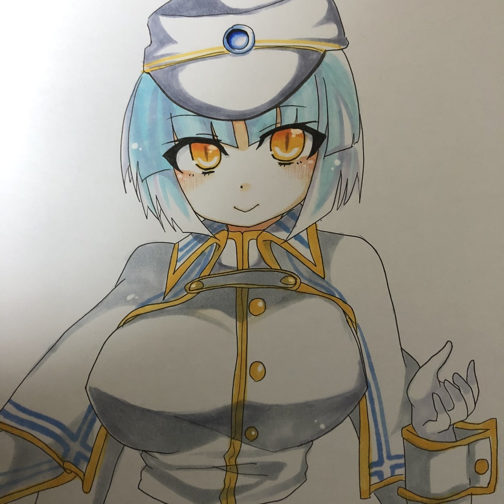 ボンバーガール　アサギ　色紙