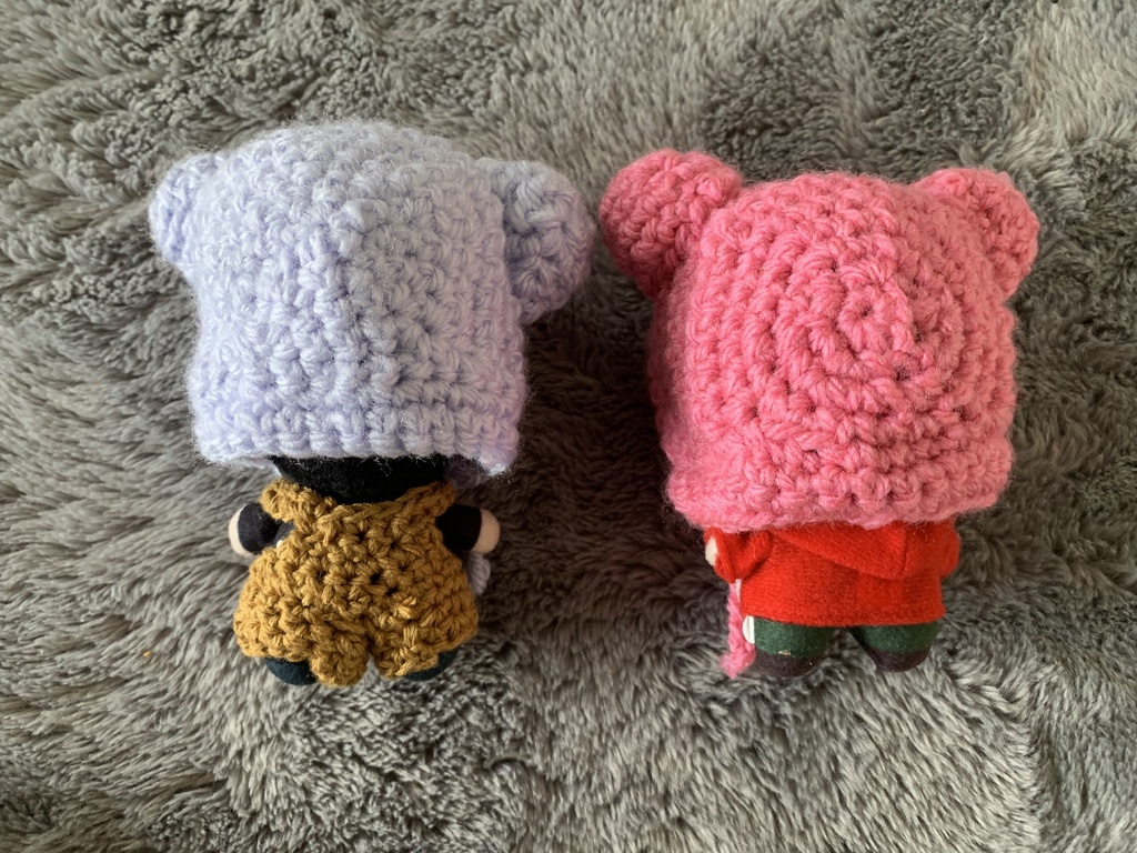 みみ付きボンネット帽