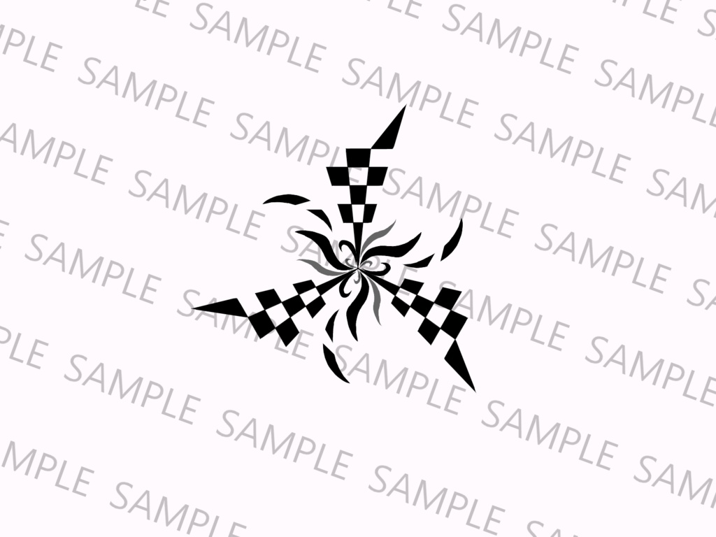 【VRChat想定】トライバル風ワンポイントタトゥー2