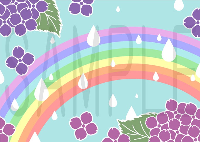 素材【紫陽花雨】