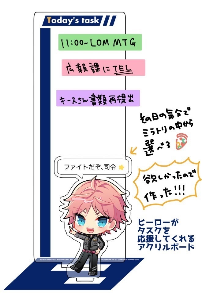 ミラトリタスク管理アクスタ
