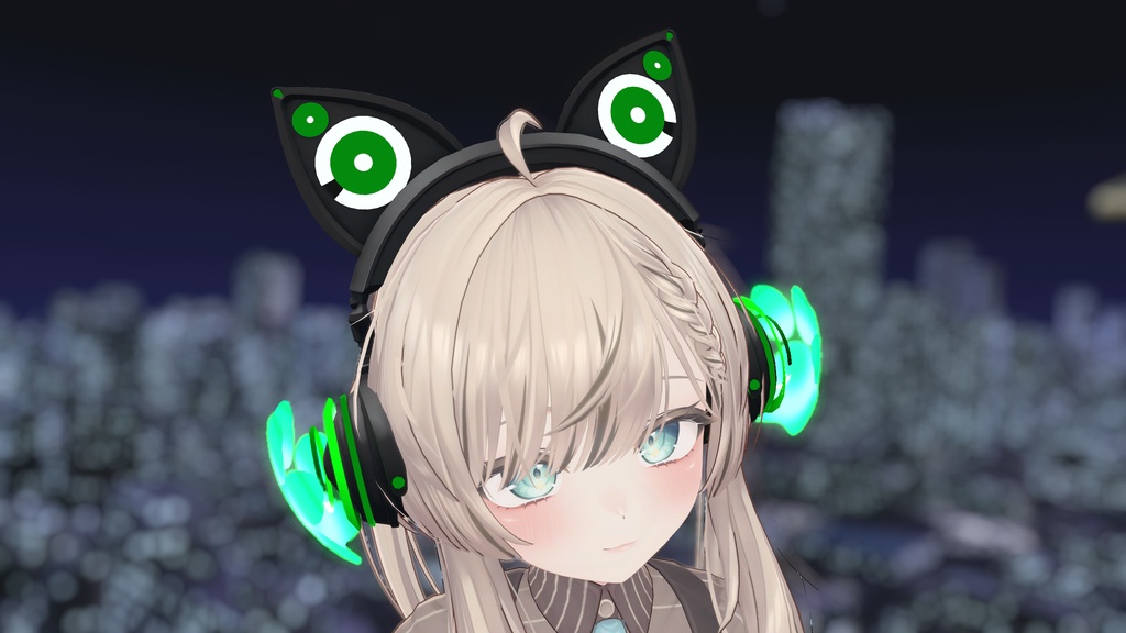 脈動するゲーミング猫耳ヘッドホン