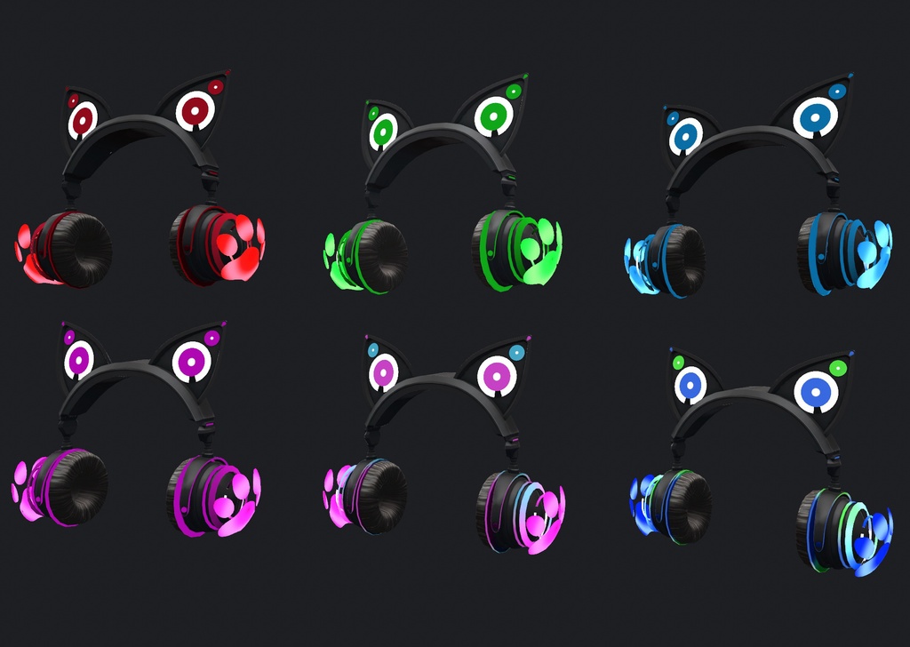 脈動するゲーミング猫耳ヘッドホン