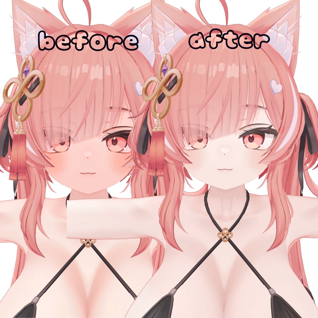 【free/無料】いちごちゃん薄めマテリアルセット【face/body】