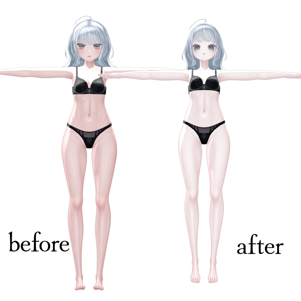 SHIRLEY/サエリ makeup&body texture +blendshape