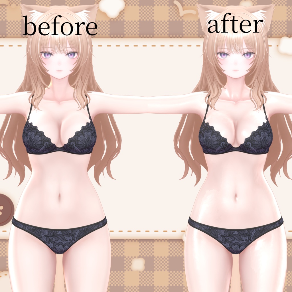 「柚希-Yuzuki-」つや肌マテリアル(face&body)