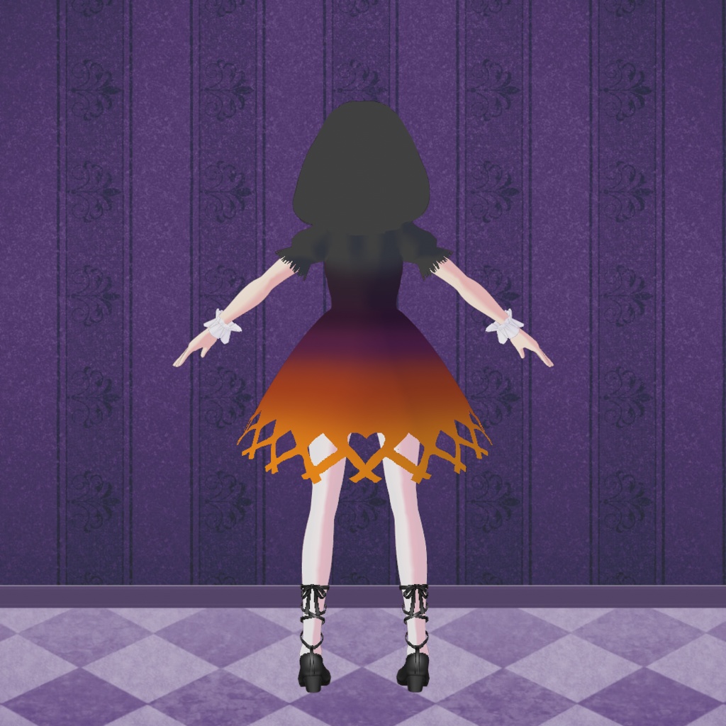 【無料】ハロウィンフードワンピ【VRoid】