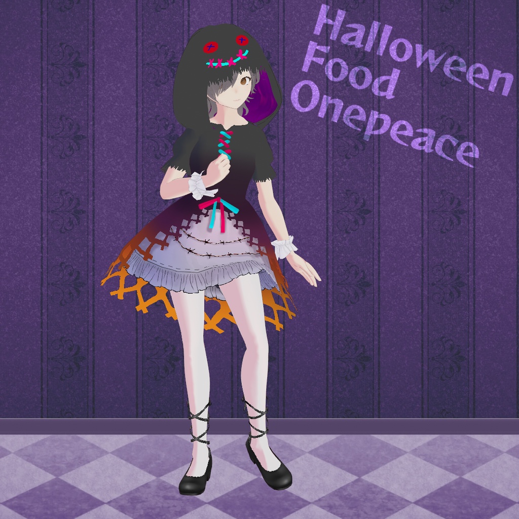 【無料】ハロウィンフードワンピ【VRoid】