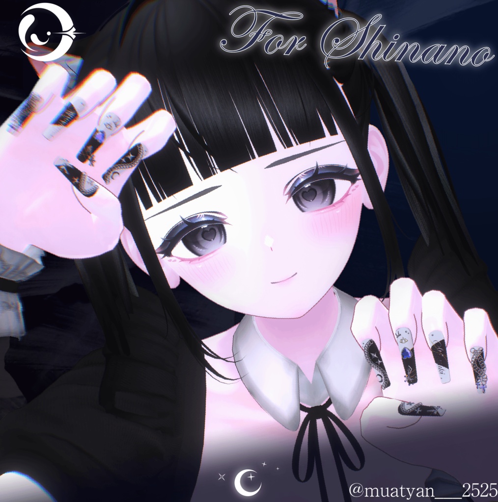 【11アバター対応】†MoonlitCrescentNail†