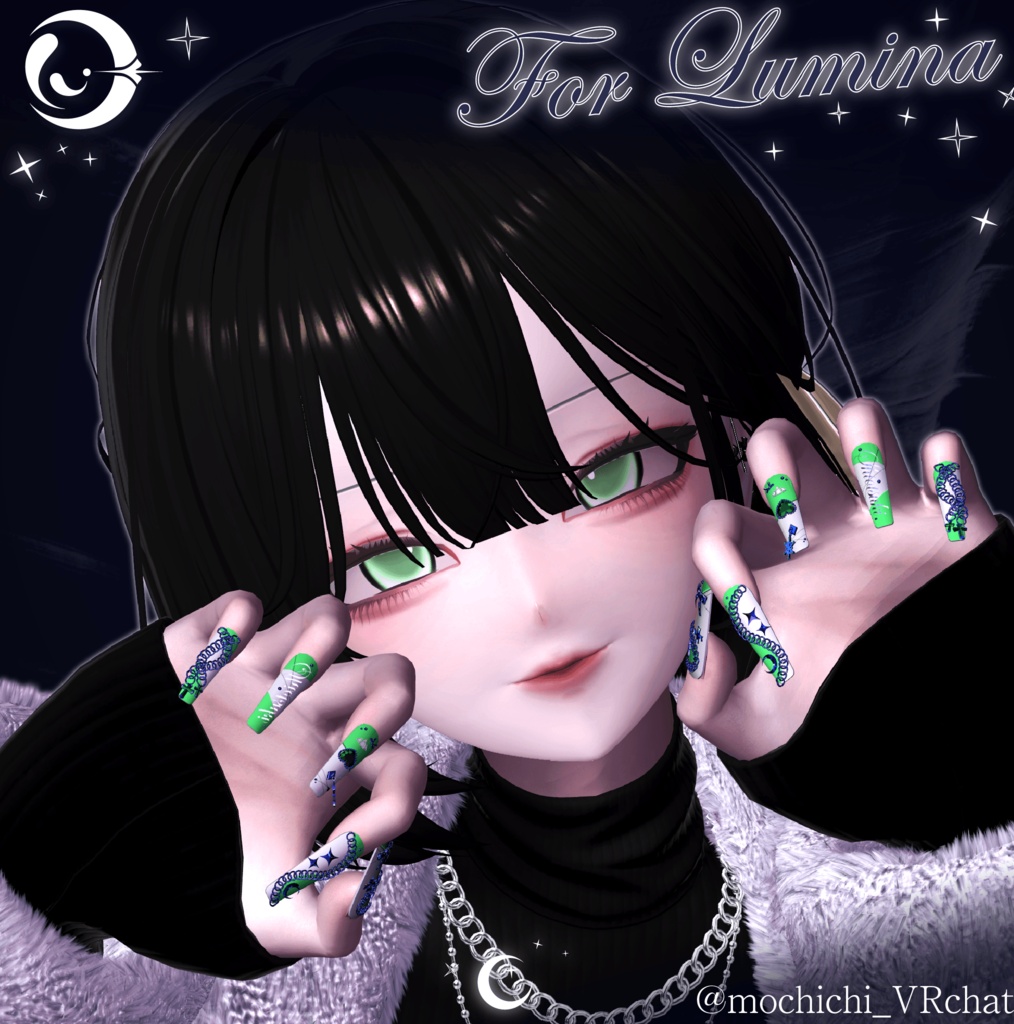 【11アバター対応】†MoonlitCrescentNail†