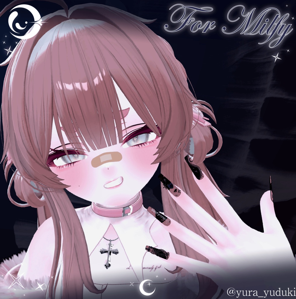 【11アバター対応】†MoonlitCrescentNail†