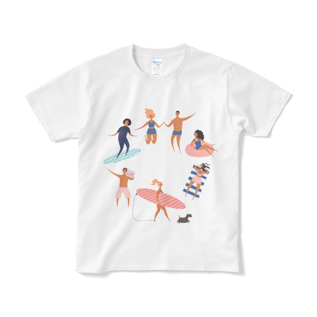 白tシャツ サーフィン 夏 ビーチ リゾートをテーマにしたデザイン Snorkmaiden S Booth