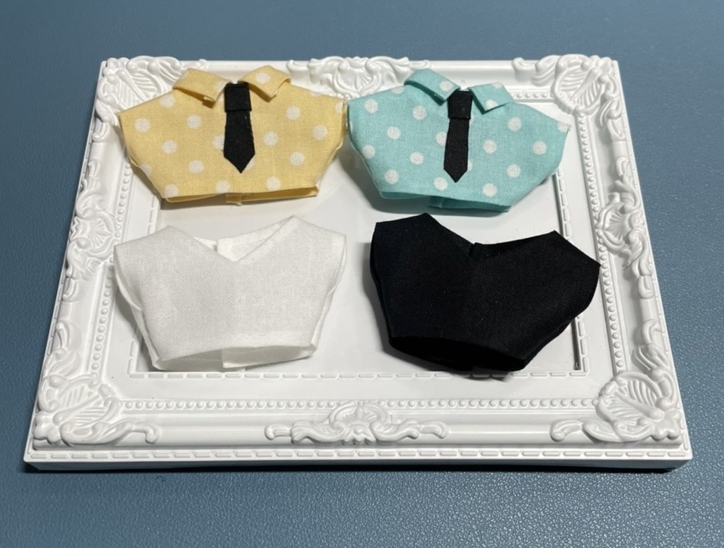 水玉シャツとベスト(10cm・12cm)