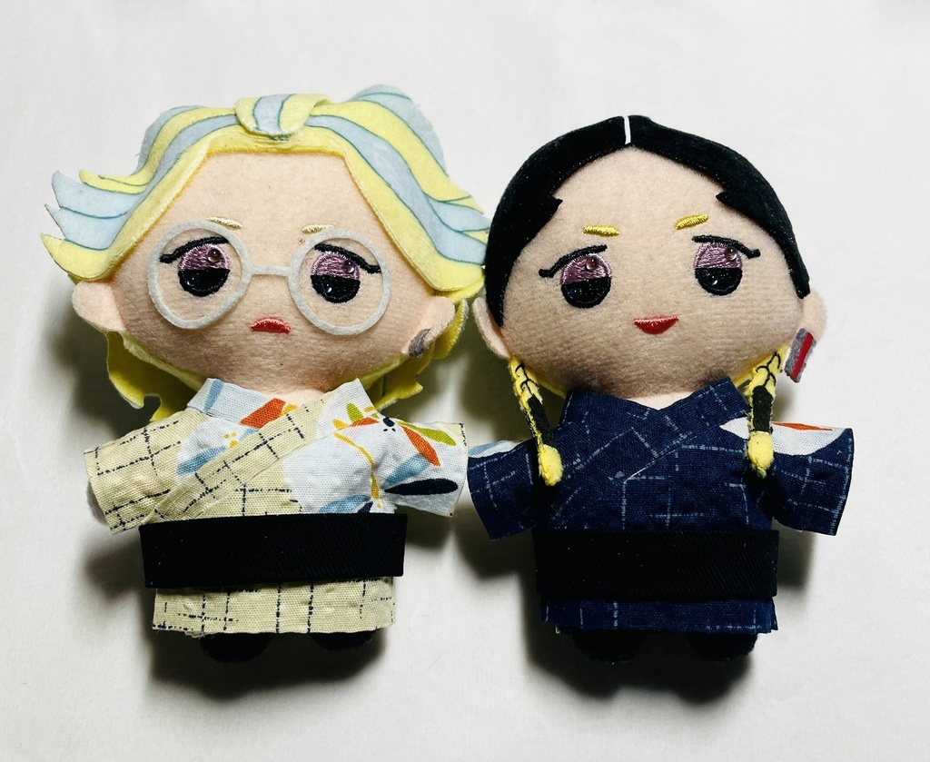 とんぼ模様の浴衣(10cm・12cm・ちびぐるみ・にじぱぺっと・ちみけもますこっと)