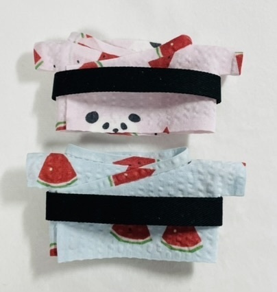 スイカパンダの浴衣(10cm・12cm・ちびぐるみ・にじぱぺっと・ちみけもますこっと)