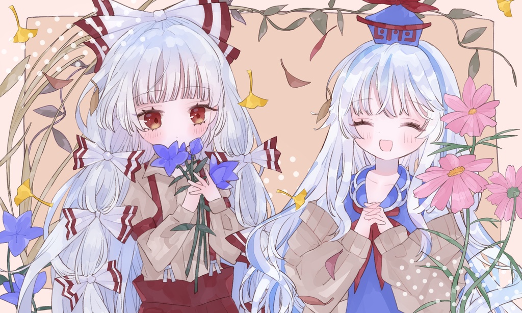 妹紅と慧音の秋色ミニトートバッグ