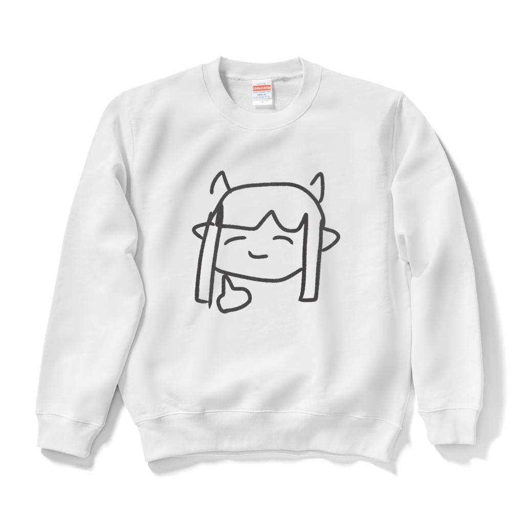 サワテン中指スウェット(白)