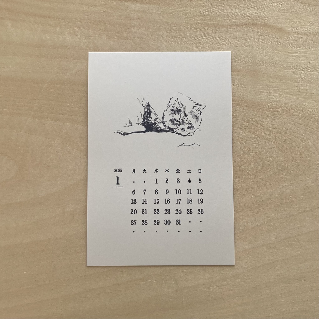  Viola sketch calendar 2025卓上サイズ