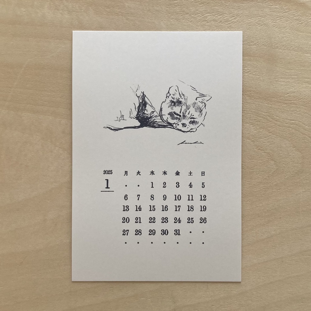  Viola sketch calendar 2025卓上サイズ