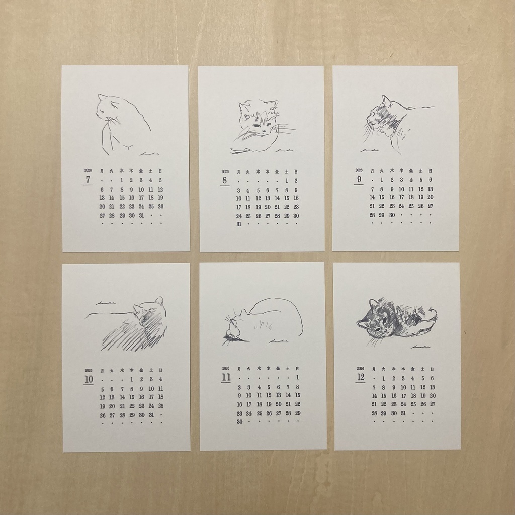 Viola sketch calendar 2026 卓上/ポストカードサイズ