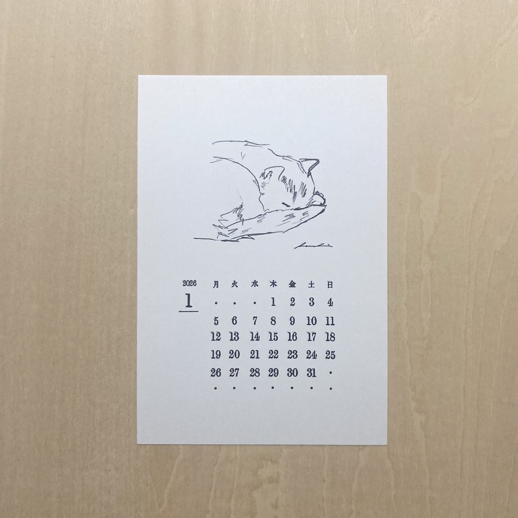 Viola sketch calendar 2026 卓上/ポストカードサイズ