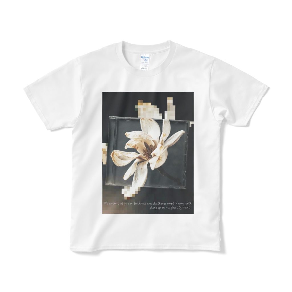 12 Faded Flowers | Standard White T-shirt | 02: White Magnolia (白木蓮)