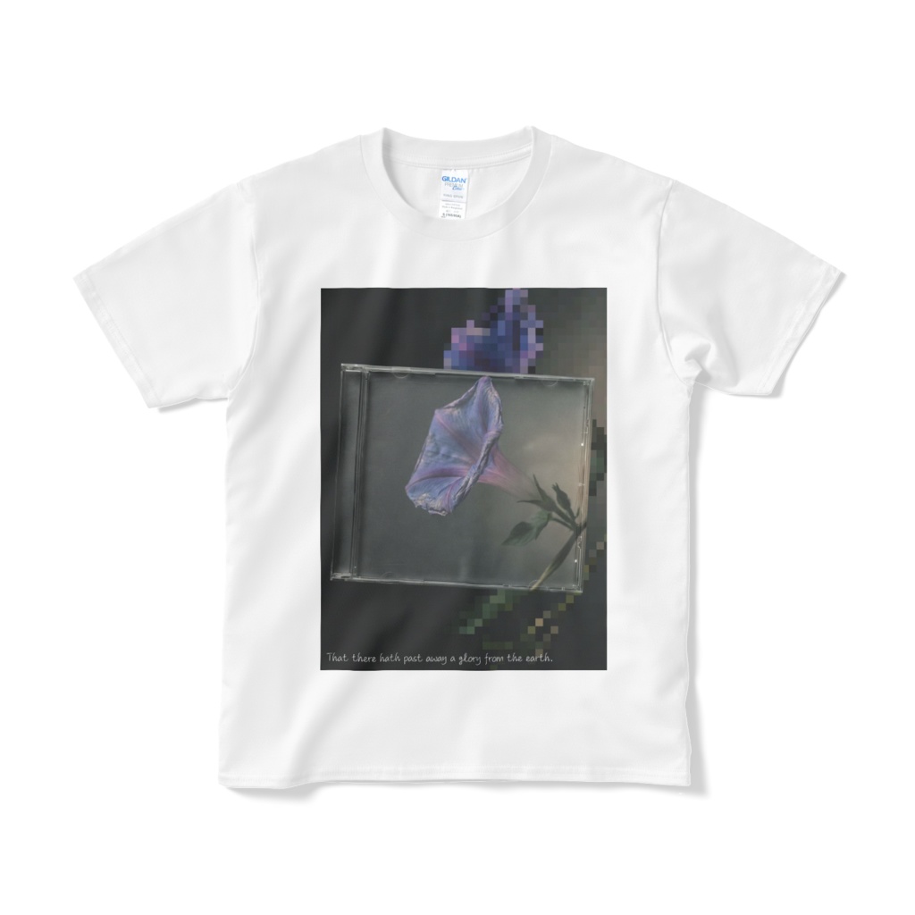 12 Faded Flowers | Standard White T-shirt | 07: Morning Glory (朝顔) 