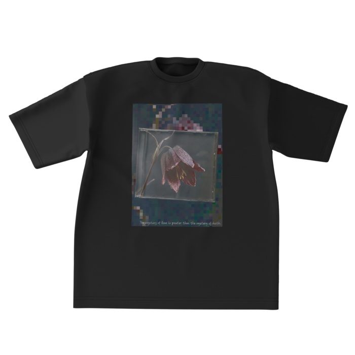 12 Faded Flowers | Big T-shirt Black | 01: Black Lily (黒百合)