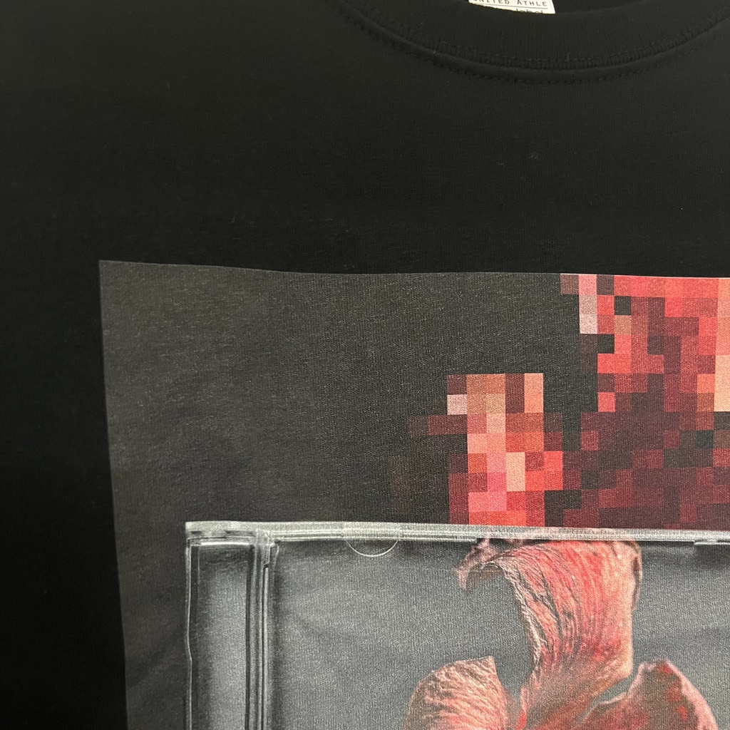 12 Faded Flowers | Big T-shirt Black | 03: Hibiscus (ハイビスカス)