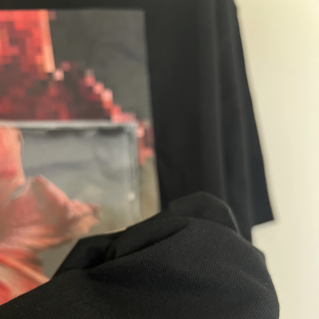 12 Faded Flowers | Big T-shirt Black | 03: Hibiscus (ハイビスカス)