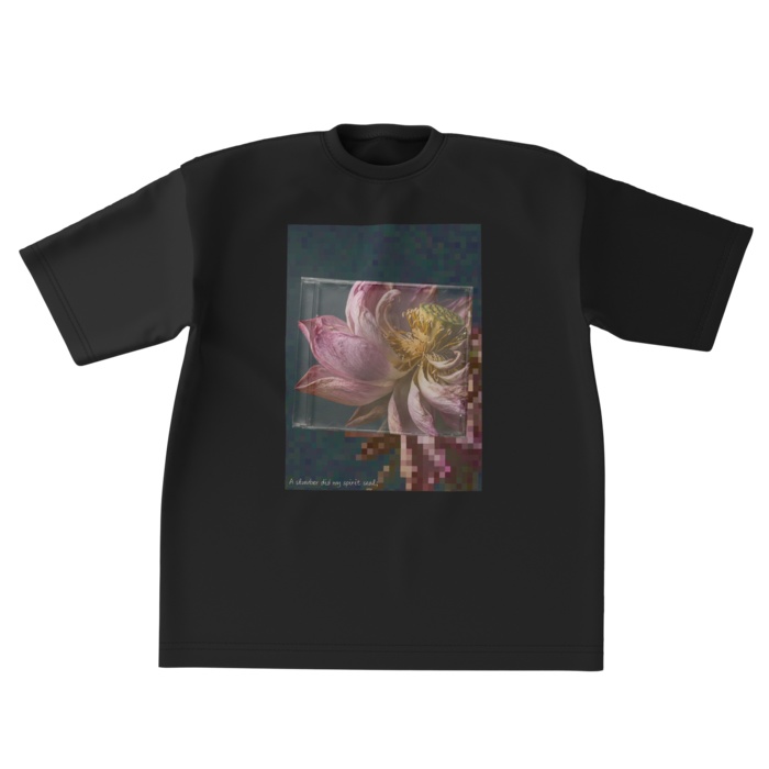 12 Faded Flowers | Big T-shirt Black | 06: Lotus (蓮)