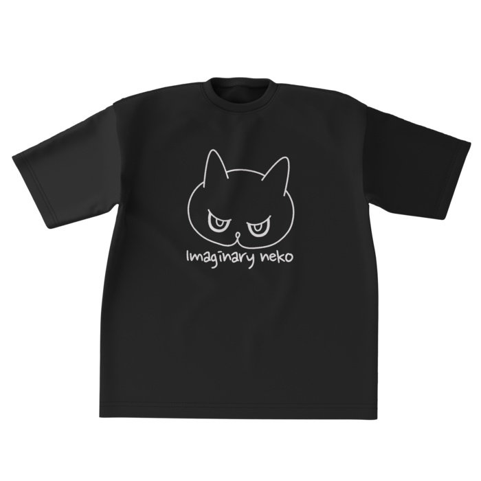 Imaginary neko | Big T-shirt | Black