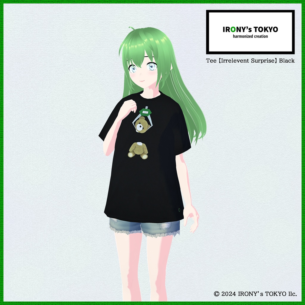 IRONY's TOKYO Tee 【Irrelevant Surprise】 Black