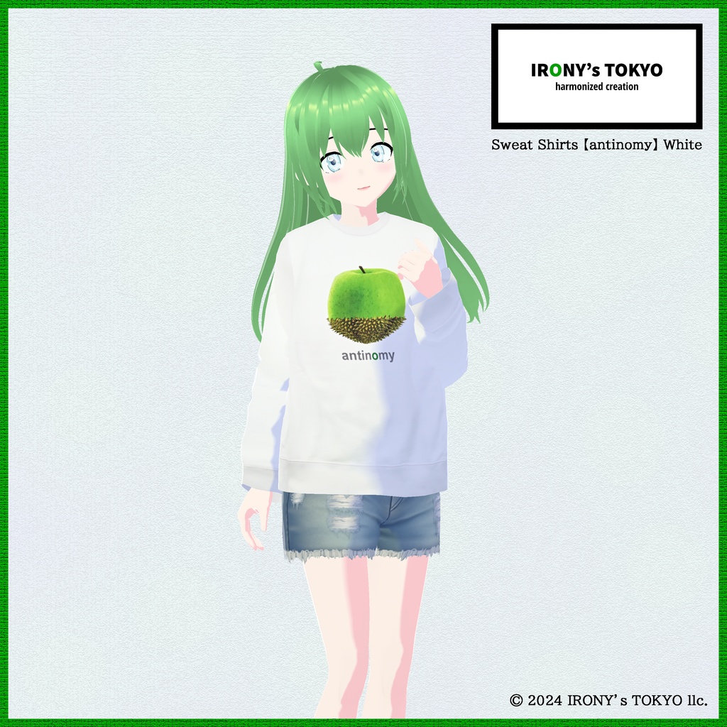 IRONY's TOKYO Sweat Shirts 【antinomy】 Black