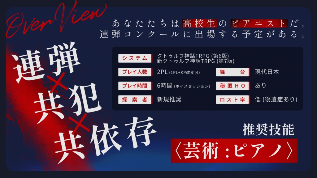 CoC6th/7th『鍵盤上に罪は鳴る』SPLL:E187331