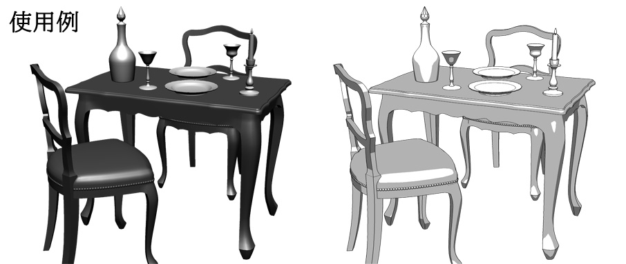 【3D】アンティークテーブル01