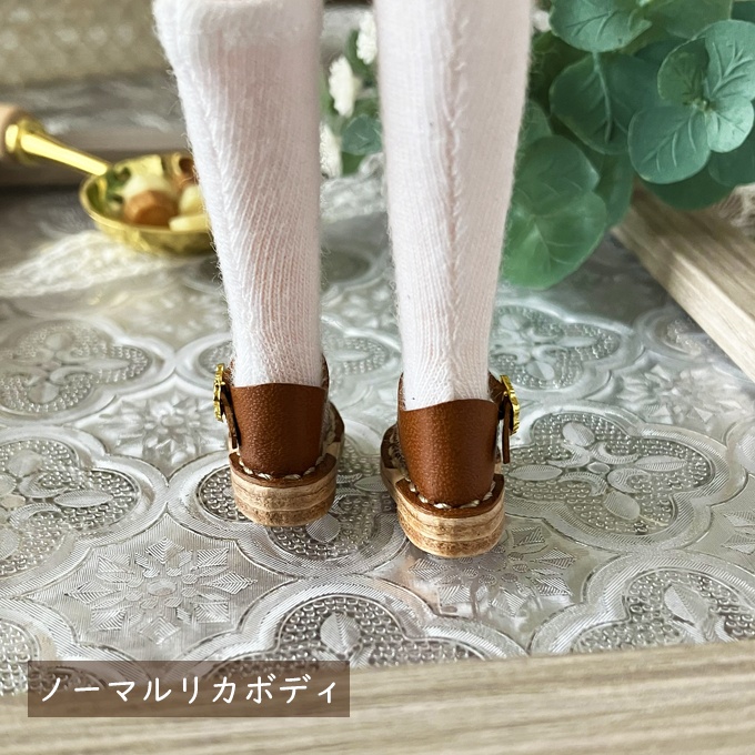 1/6ドール用Tストラップシューズ
