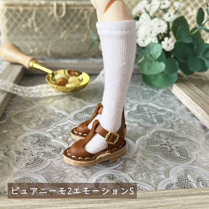 1/6ドール用Tストラップシューズ