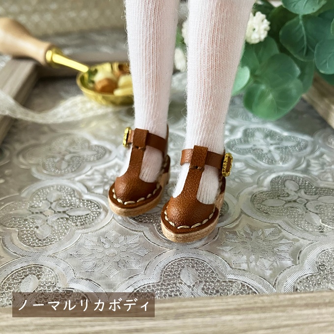 1/6ドール用Tストラップシューズ