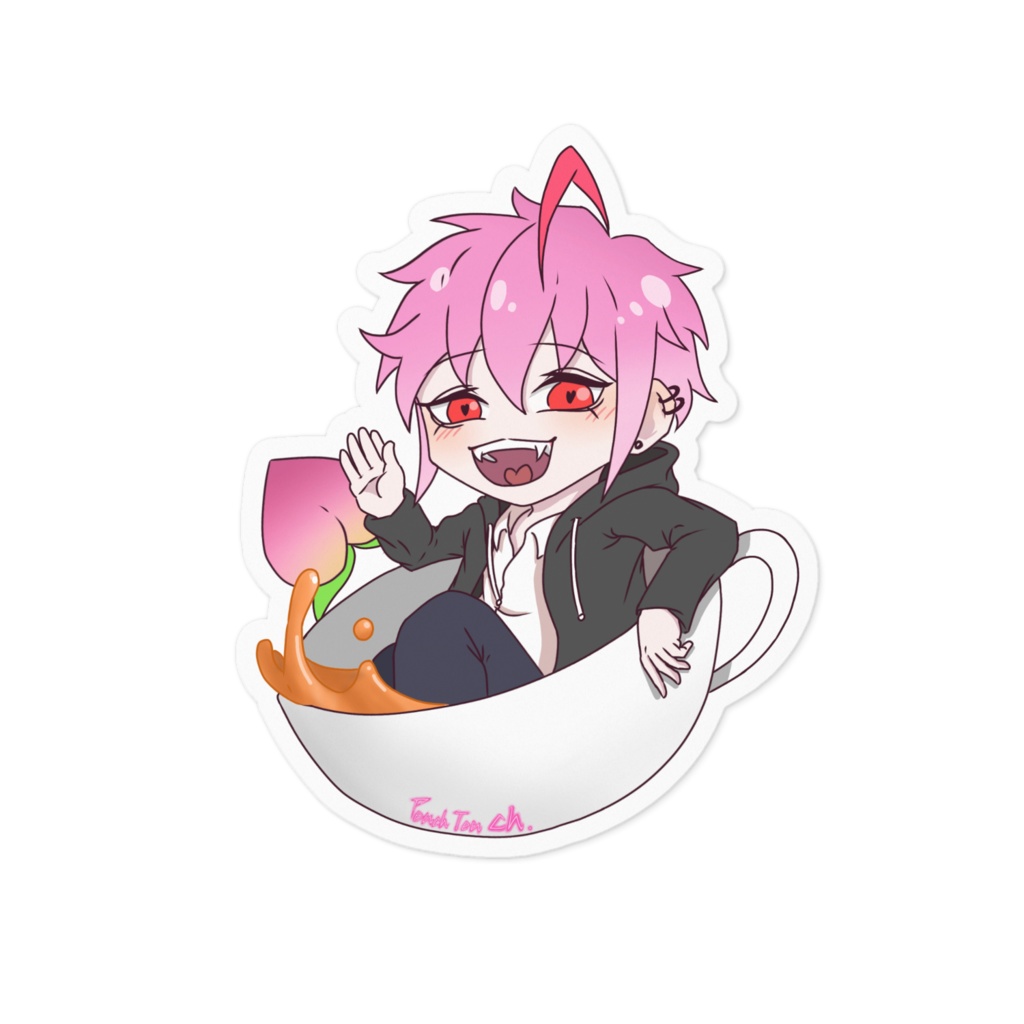 ピーチティーのすてっかー