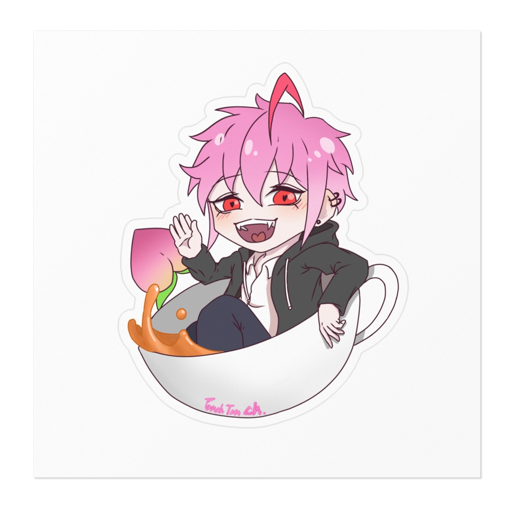 ピーチティーのすてっかー