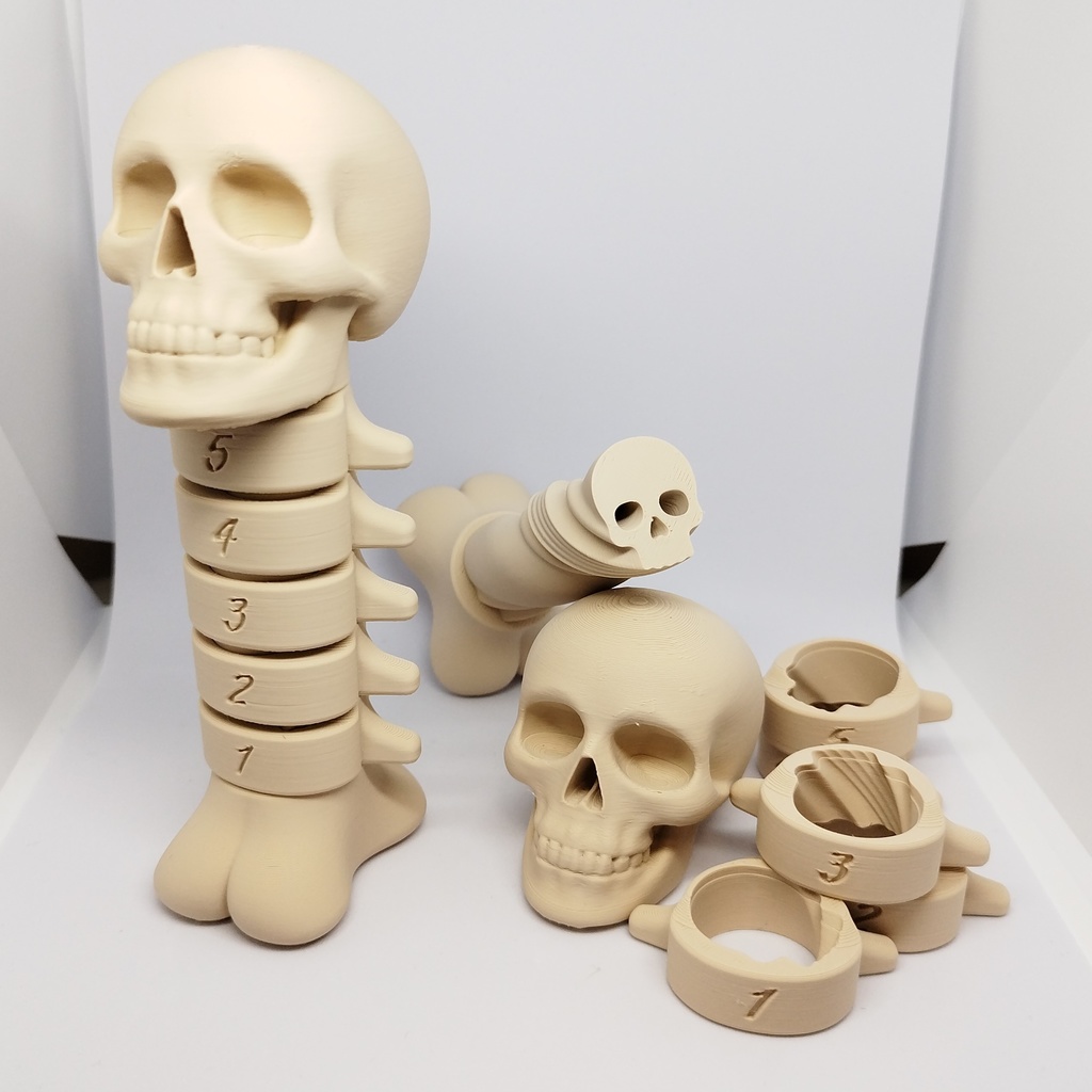 くるくるドクロ スクリューフィジェットトイ 3Dプリンター雑貨 おもちゃ パズル