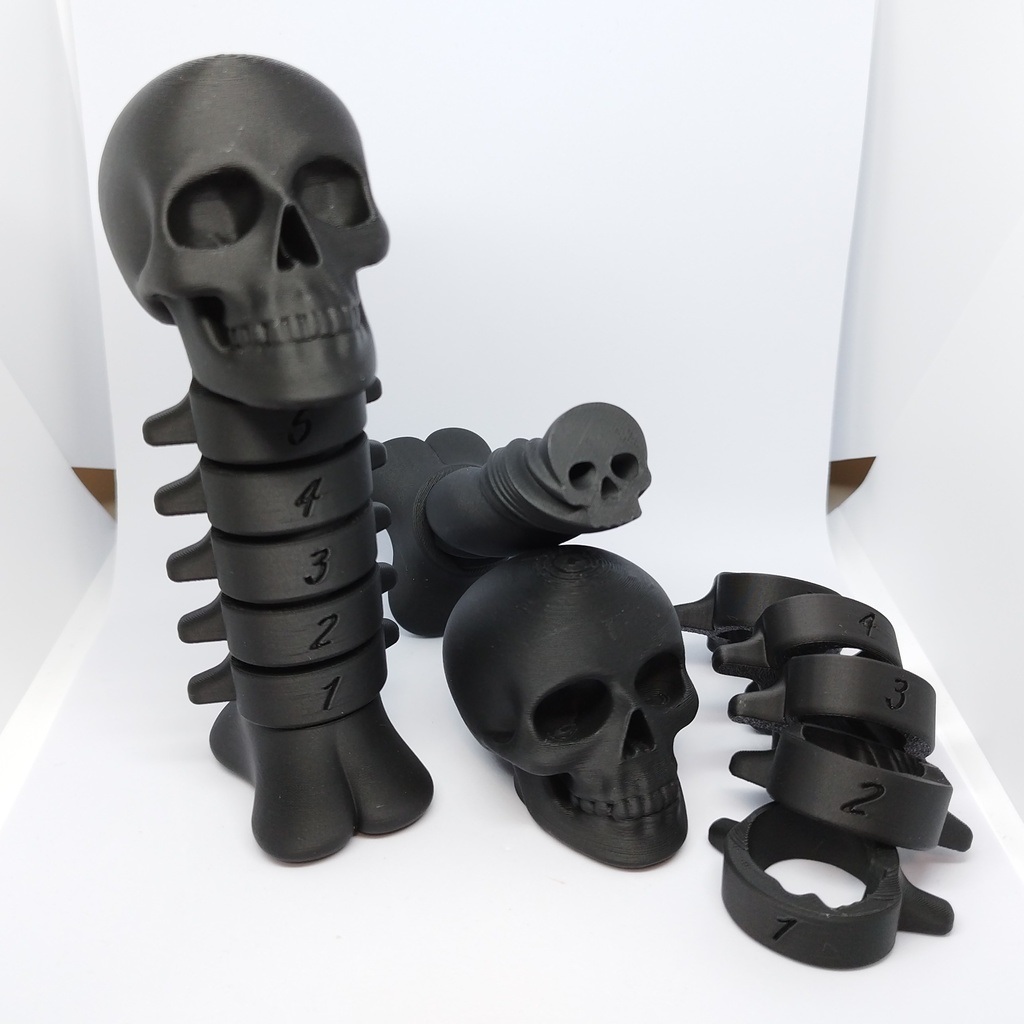 くるくるドクロ スクリューフィジェットトイ 3Dプリンター雑貨 おもちゃ パズル