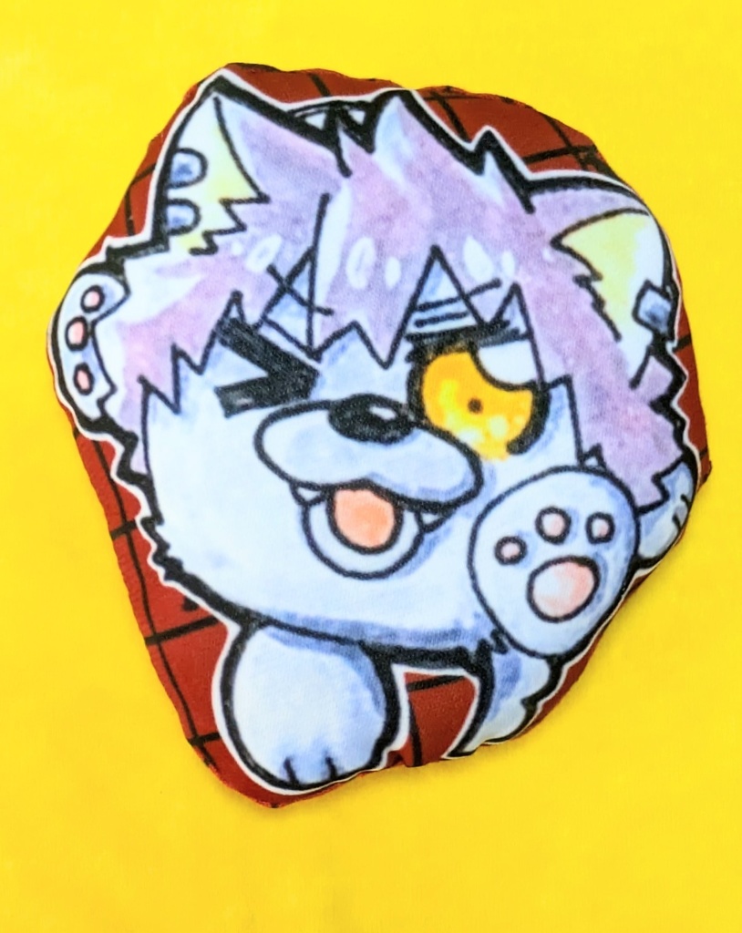 ダイカットミニクッション　ぶくわん