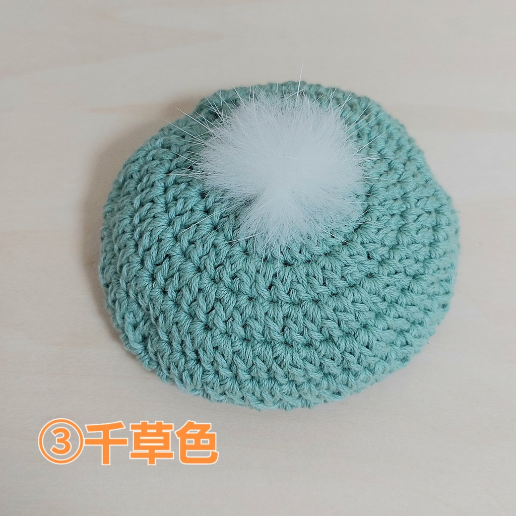 ぬい帽子 ベレー帽ミンクファー